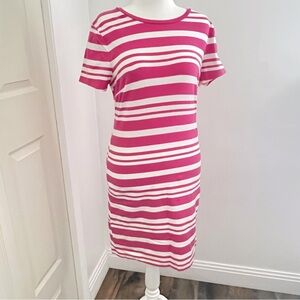 Old Navy Pink and White Striped Dress